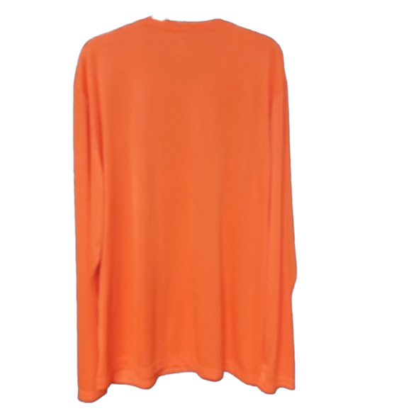 Mens Orange T Shirt Long Sleeve Cool Dri 2XL Tee Shirt Safety Orange Hanes NWT - Picture 5 of 11